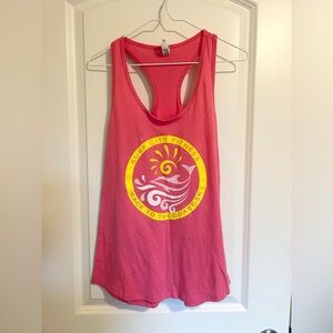 Race to the coast 5K Pink Graphic Tank Top